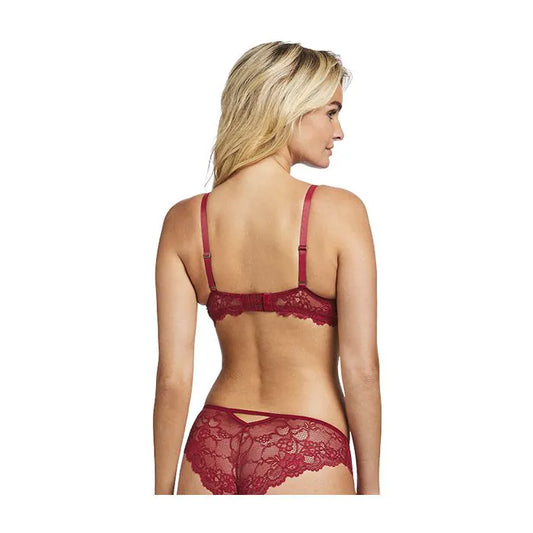 Thalia 2er Set - Push Up BH & Brazialian - Bordeaux Rot – Erotikshop Schweiz | Liebelei.ch