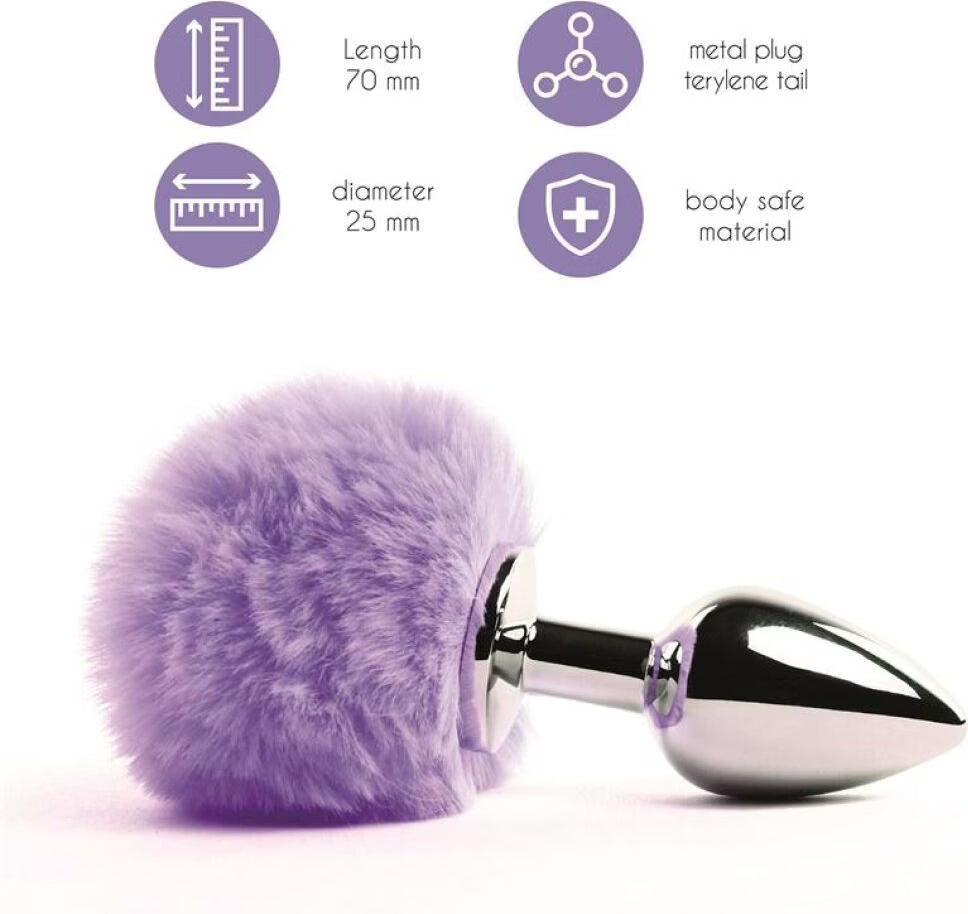 Bunny Tails Butt Plug Lila