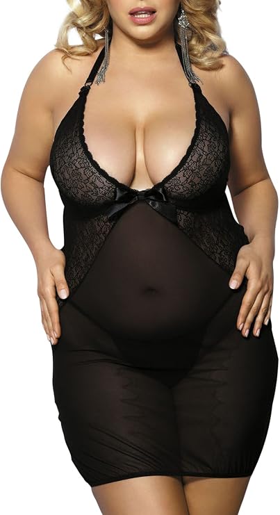 AS Amysa Chemise schwarz - 5XL-6XL – Erotikshop Schweiz | Liebelei.ch