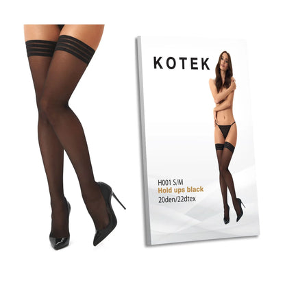 Halterlose Strümpfe H001 schwarz – Erotikshop Schweiz | Liebelei.ch