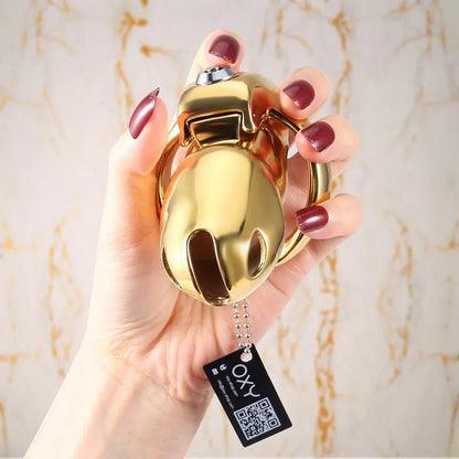 HTV5 Stahl Peniskäfig (24K Gold)– Smart-Lock-Funktion – Erotikshop Schweiz | Liebelei.ch